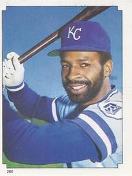 1984 O-Pee-Chee Stickers #280 Willie Wilson Front