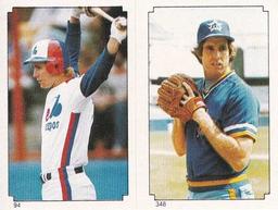 1984 O-Pee-Chee Stickers #94 / 348 Tim Wallach / Roy Thomas Front