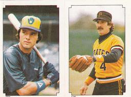 1984 O-Pee-Chee Stickers #136 / 299 Dale Berra / Rick Manning Front