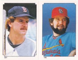 1984 O-Pee-Chee Stickers #145 / 221 Bruce Sutter / Dave Stapleton Front