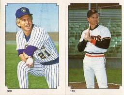 1984 O-Pee-Chee Stickers #173 / 300 Joel Youngblood / Don Sutton Front