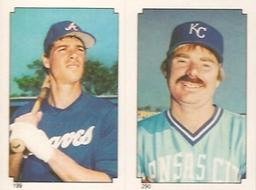 1984 O-Pee-Chee Stickers #199 / 290 Dale Murphy / Dan Quisenberry Front