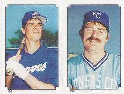 1984 Topps Stickers #199 / 290 Dale Murphy / Dan Quisenberry Front