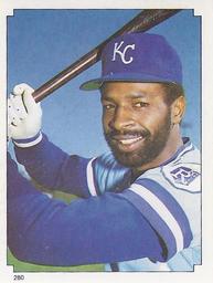 1984 Topps Stickers #280 Willie Wilson Front