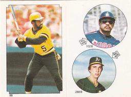 1984 Topps Stickers #99 / 102B/ 288B Bill Madlock / Reggie Jackson / Mike Warren Front