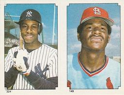 1984 Topps Stickers #149 / 324 David Green / Willie Randolph Front