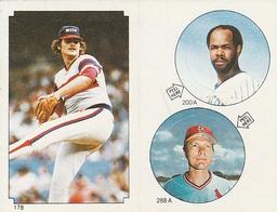 1984 Topps Stickers #178 / 200A / 288A LaMarr Hoyt / Cecil Cooper / Bob Forsch Front