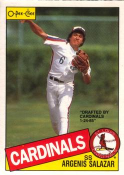 1985 O-Pee-Chee #154 Argenis Salazar Front