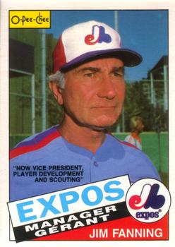1985 O-Pee-Chee #267 Jim Fanning Front