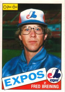 1985 O-Pee-Chee #36 Fred Breining Front