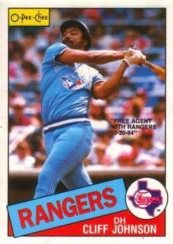 1985 O-Pee-Chee #7 Cliff Johnson Front
