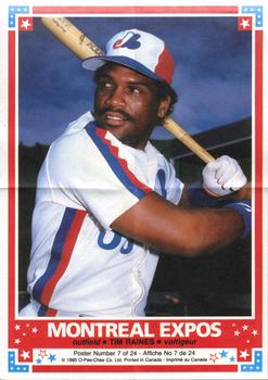 1985 O-Pee-Chee - Posters #7 Tim Raines Front