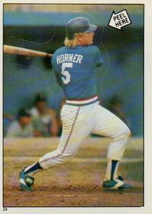 1985 O-Pee-Chee Stickers #24 Bob Horner Front