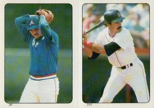 1985 O-Pee-Chee Stickers #26 / 212 Rick Mahler / Dwight Evans Front