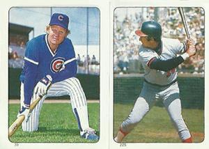 1985 O-Pee-Chee Stickers #39 / 225 Keith Moreland / Fred Lynn Front