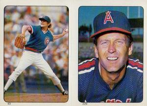 1985 O-Pee-Chee Stickers #43 / 229 Steve Trout / Tommy John Front