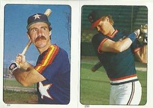1985 O-Pee-Chee Stickers #64 / 250 Phil Garner / Pat Tabler Front