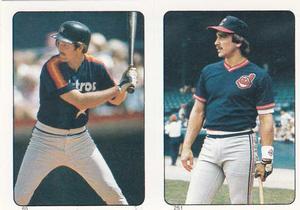 1985 O-Pee-Chee Stickers #65 / 251 Craig Reynolds / Brook Jacoby Front