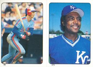 1985 O-Pee-Chee Stickers #88 / 274 Terry Francona / Frank White Front