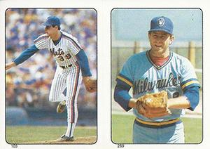 1985 O-Pee-Chee Stickers #103 / 289 Doug Sisk / Mike Caldwell Front