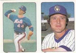 1985 O-Pee-Chee Stickers #105 / 291 Ron Darling / Rick Manning Front