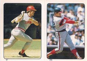 1985 O-Pee-Chee Stickers #57 / 243 Pete Rose / Carlton Fisk Front