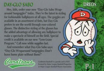 1995 Cardtoons - Promos #P1 Day-Glo Sabo Back