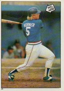 1985 Topps Stickers #24 Bob Horner Front