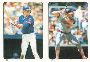 1985 Topps Stickers #38 / 224 Bob Dernier / Brian Downing Front