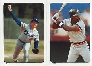 1985 Topps Stickers #80 / 266 Tom Niedenfuer / Larry Herndon Front