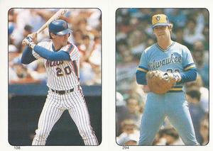 1985 Topps Stickers #108 / 294 Mike Fitzgerald / Ted Simmons Front