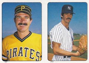 1985 Topps Stickers #127 / 313 Rick Rhoden / Ron Guidry Front