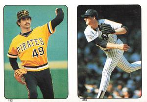 1985 Topps Stickers #132 / 318 Larry McWilliams / Joe Cowley Front