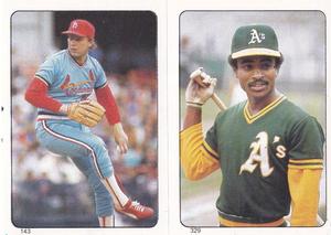 1985 Topps Stickers #143 / 329 Dave LaPoint / Tony Phillips Front