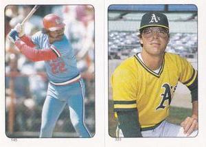 1985 Topps Stickers #145 / 331 David Green / Bruce Bochte Front
