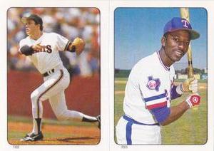 1985 Topps Stickers #169 / 355 Frank Williams / Mickey Rivers Front