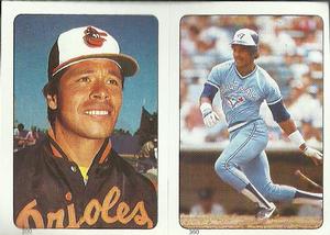 1985 Topps Stickers #200 / 360 Tippy Martinez / George Bell Front