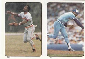 1985 Topps Stickers #205 / 365 Al Bumbry / Doyle Alexander Front