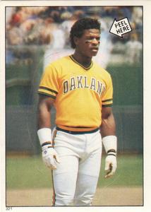 1985 Topps Stickers #321 Rickey Henderson Front