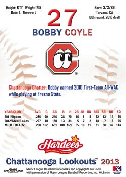 2013 Grandstand Chattanooga Lookouts #NNO Bobby Coyle Back