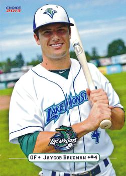2013 Choice Vermont Lake Monsters #6 Jaycob Brugman Front