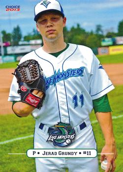 2013 Choice Vermont Lake Monsters #11 Jerad Grundy Front