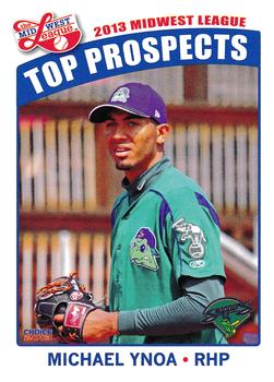 2013 Choice Midwest League Top Prospects #02 Michael Ynoa Front