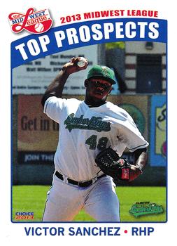 2013 Choice Midwest League Top Prospects #10 Victor Sanchez Front