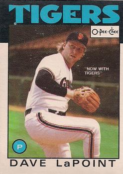1986 O-Pee-Chee #162 Dave LaPoint Front