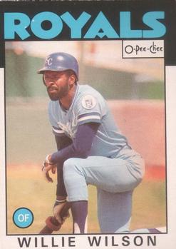 1986 O-Pee-Chee #25 Willie Wilson Front