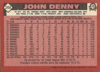 1986 O-Pee-Chee #268 John Denny Back