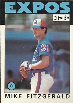 1986 O-Pee-Chee #313 Mike Fitzgerald Front