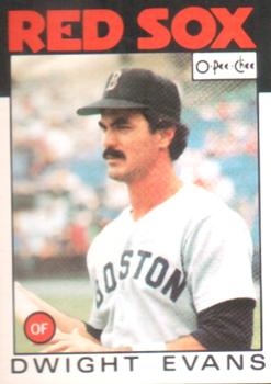 1986 O-Pee-Chee #60 Dwight Evans Front