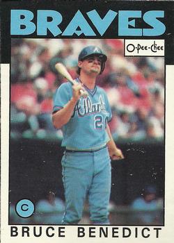 1986 O-Pee-Chee #78 Bruce Benedict Front